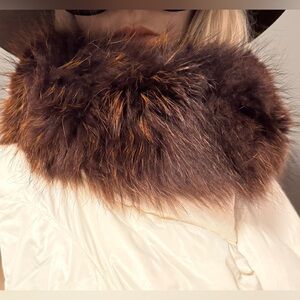 Brown Fox Fur Collar